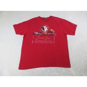 VINTAGE Florida State Seminoles Shirt‎ Mens Extra Large Red FSU Football NCAA*